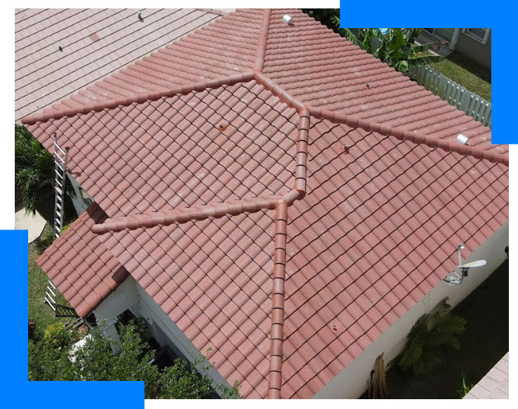 A completed Florida home after a Tile Re-Roof Project with MIW Roofing & Windows